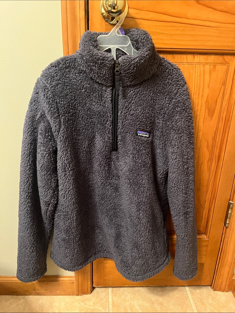 Patagonia Women's Charcoal Gray High-Pile Fleece Half-Zip Pullover